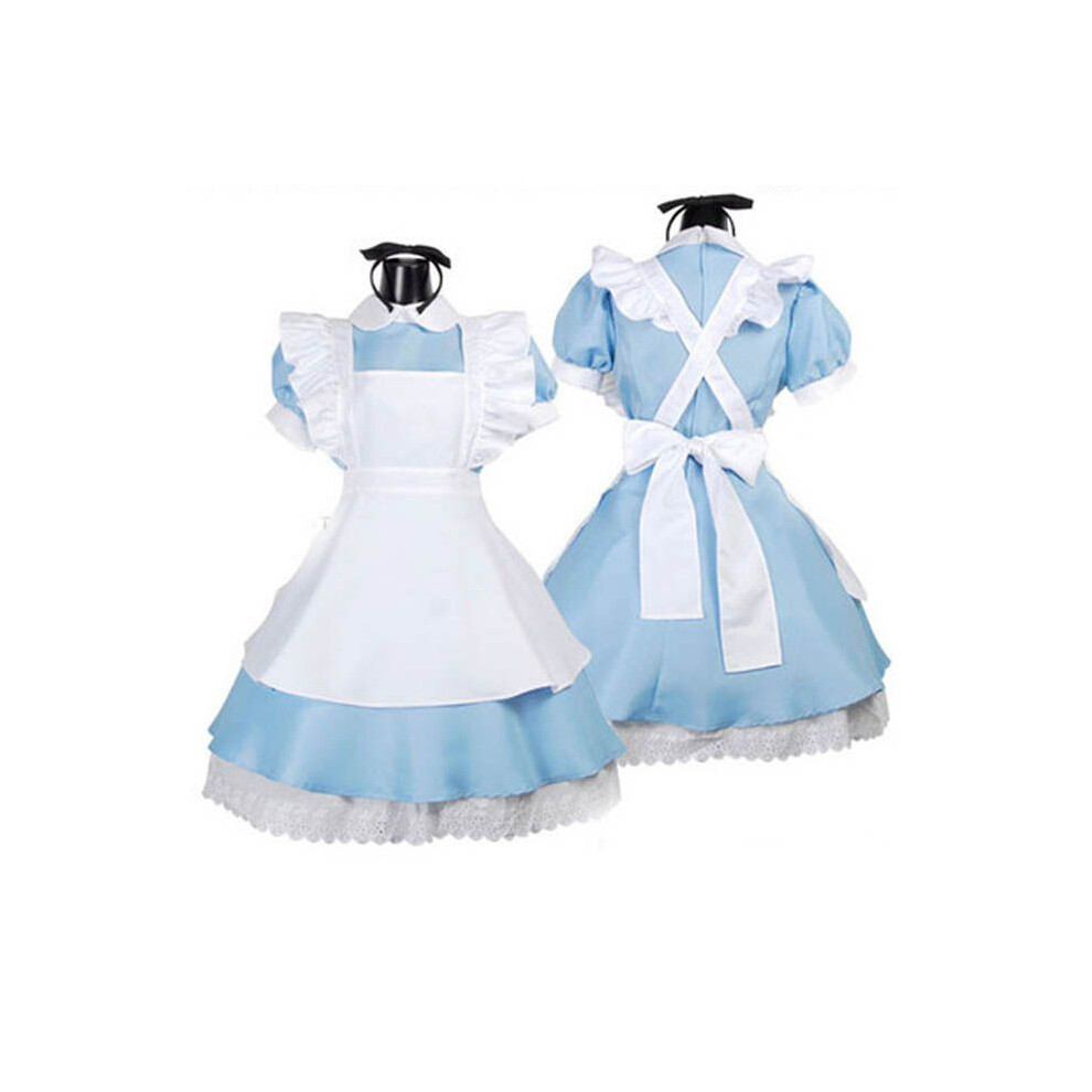 (Tag Xl=Us M)Adulto Alicia En El PaíS De Las Maravillas Disfraz Juegos Con Disfraces Mujeres NiñA Criada Elegante Vestido De Lolita-image