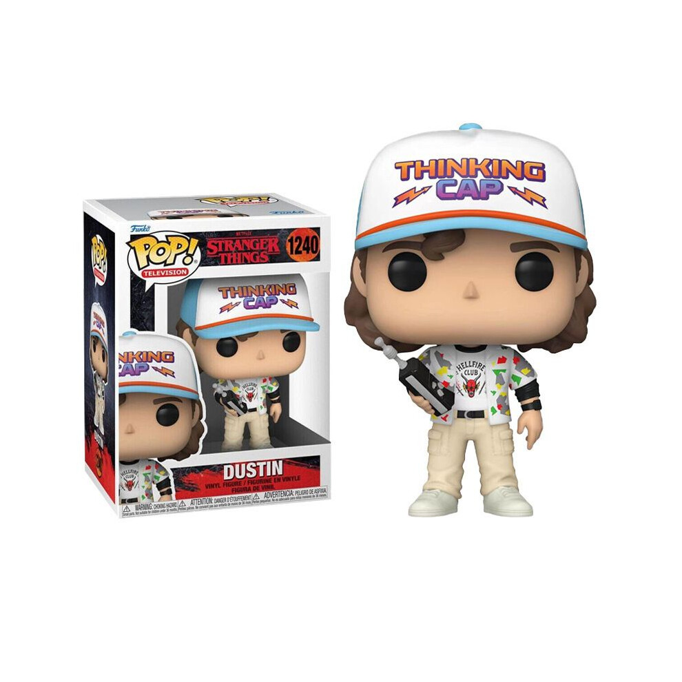 (Dustin, 10cm/3.94in) 1240 Pop Funko Dustin 1250 Eddie Stranger Things Toy Handmade Doll Ornament Gift
