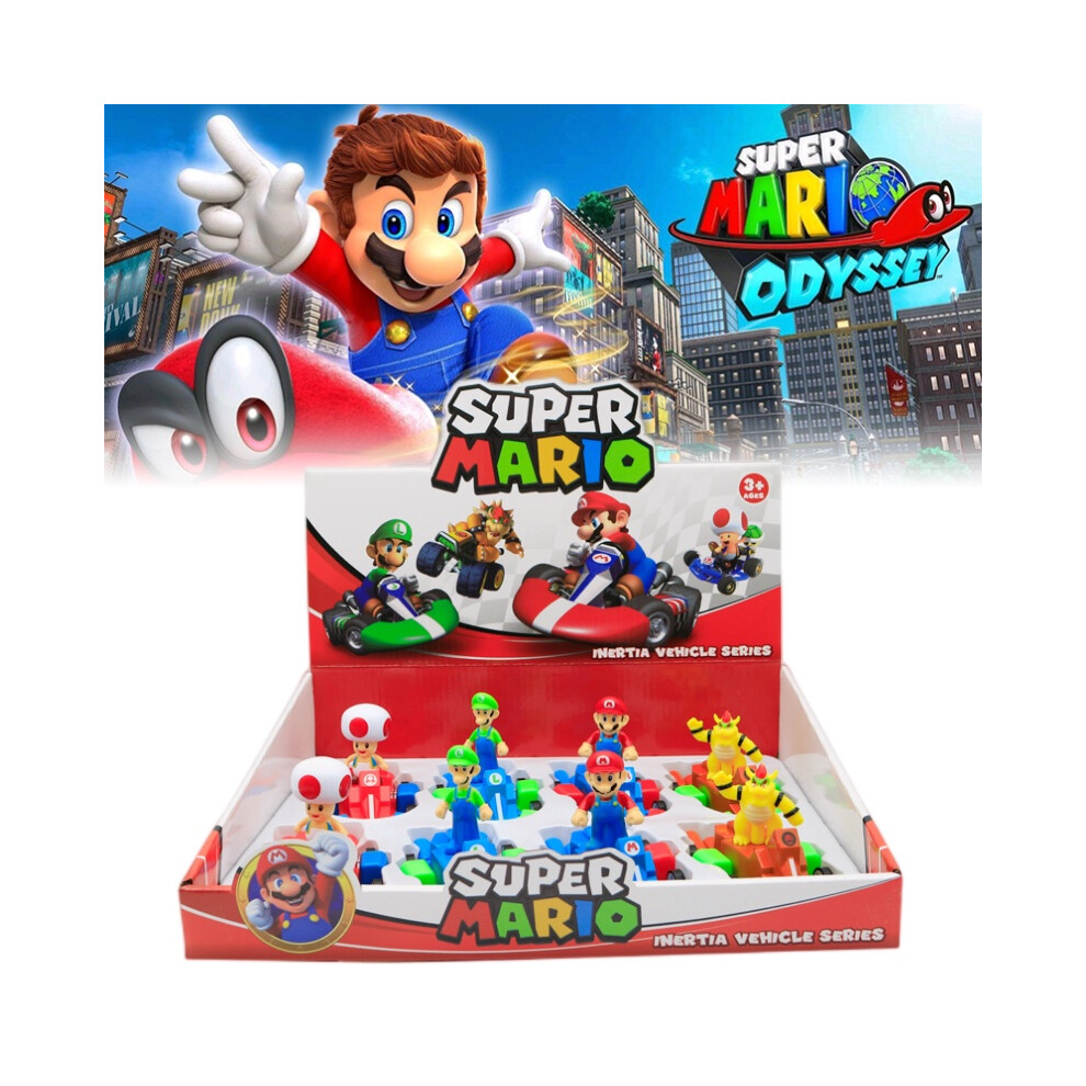 8pcs Super Mario Pull Back Racing Cars Set Competitive Game Kart Kids Luigi Toys-image-OPC-PJF7PXD-NEW