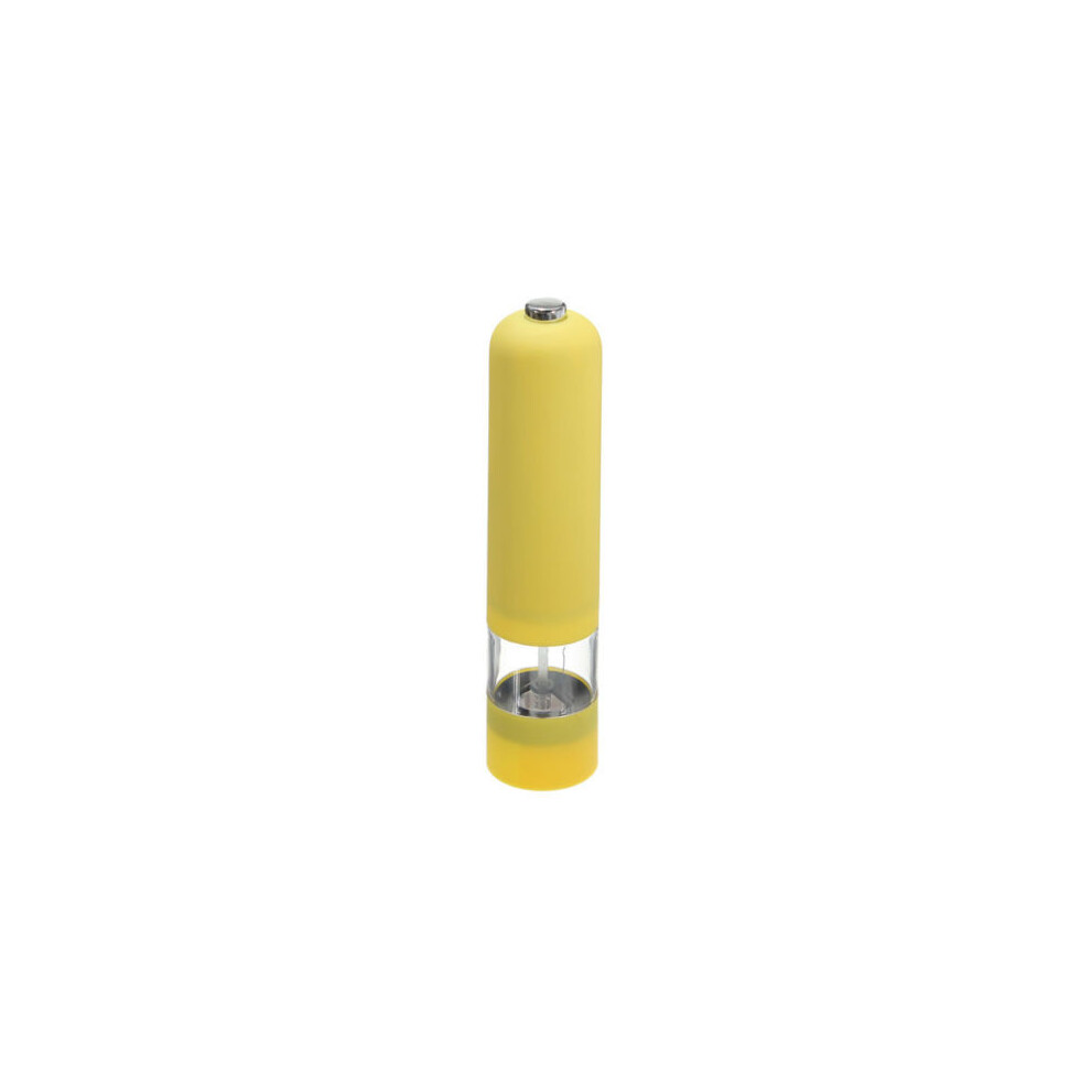 () Electric Salt Abs Spice Herb Pepper Mill Grinder Kitchen With Gourmet Yellow/Light