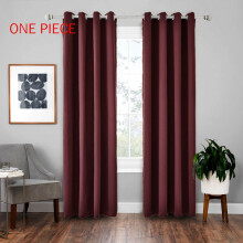 (WineRed, 132*240cm) Curtains Blackout Modern For Living Room Curtains Window Lined Curtain Panel