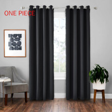 (Black, 132*213cm/52*84inch) Curtains Blackout Modern For Living Room Curtains Window Lined Curtain Panel