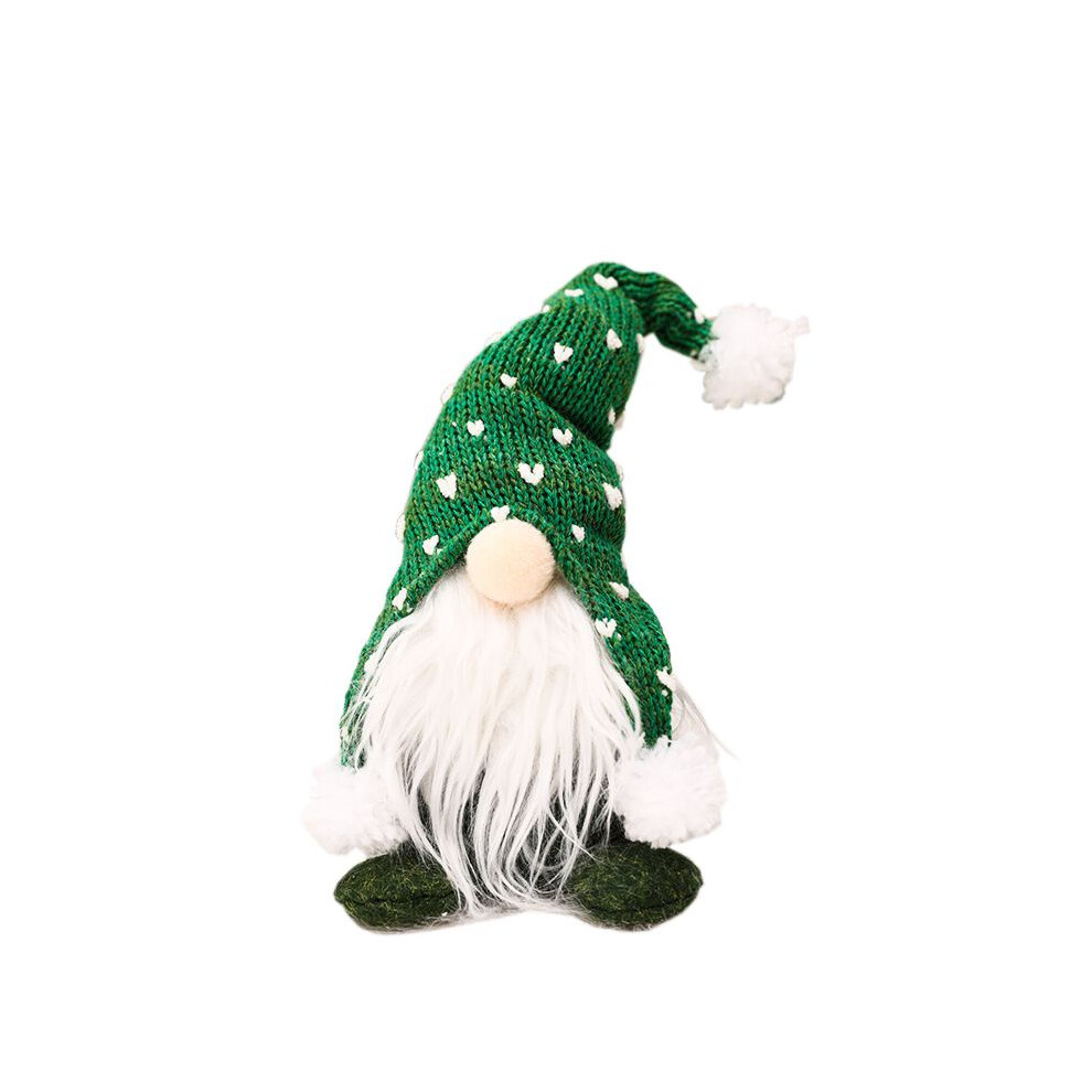 (Green) Plush Christmas Gnome Santa Doll Xmas Gonk Dwarf Elf Ornaments Gifts Decoration Green