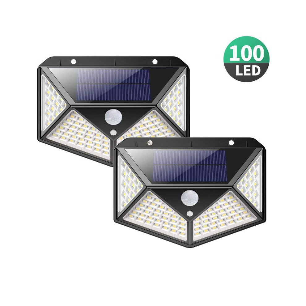 Led 100 Solar Lights Garden Wall Lamp Motion Sensor Waterproof Light Outdoor