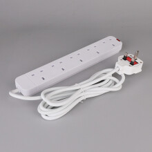 (Five) Electric Uk Plug Socket 3m Extension Lead Cable 13a Outlets Home Use Office