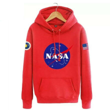 (Red, 2XL) Mens Nasa Space Hoodies Pullover Lover Coat Jumper Sweatshirt Outwear Sweats
