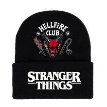(Black, Devil) Autumn Stranger Things4 Winter Warm Printing Knitted Wool Hat Men Women For
