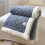 (Blue, 100x150cm) Blanket Thickened Winter Double Sided Fluff Plush Double Layer 3d Bed Warm Sofa 1