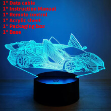 (Lamborghini)Transformers Optimus Prime 3D Nachtlicht Lamborghini 7 Farben LED Tischlampe