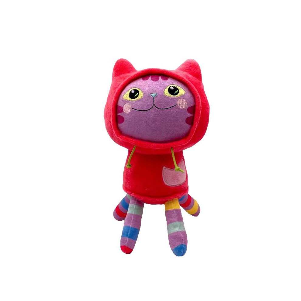 (Red)Peluche maison de poupée Gabbys oreiller en peluche chat Carlita peluche poupée cadeaux enfants