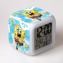 (SpongeBob )Wecker Spongebob Patrick Star LED leuchtend digital 7 Farben Schreibtisch Geschenke Uhr