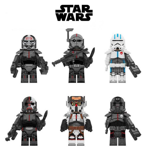 6 Stück Star Wars Clone Troopers Batch Baustein Set Action Mini Kinder Figuren 1