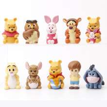 (10 Pcs Set)Winnie de Poeh Tigger Piglet Speelgoedset Cartoon Collectie Kindercadeau PVC