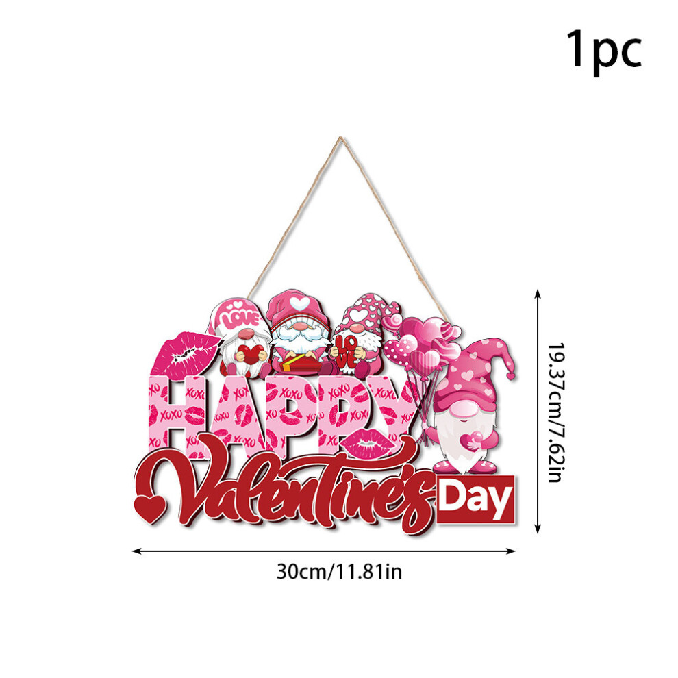 (StyleB)Porte papier Saint Valentin à suspendre avec coeur motif fleur pour décoration fête