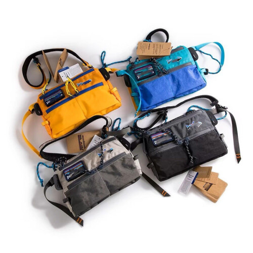 (Gray)Borsa Patagonia con cerniera unica tracolla viaggio tracolla messenger borsa resistente 2