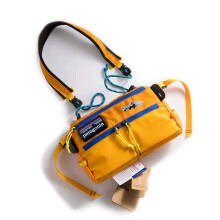 (Yellow)Borsa Patagonia con cerniera unica tracolla viaggio tracolla messenger borsa resistente