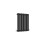 AICA (Single 600x413mm, Black) Designer Oval Column Radiator Central Heating 5