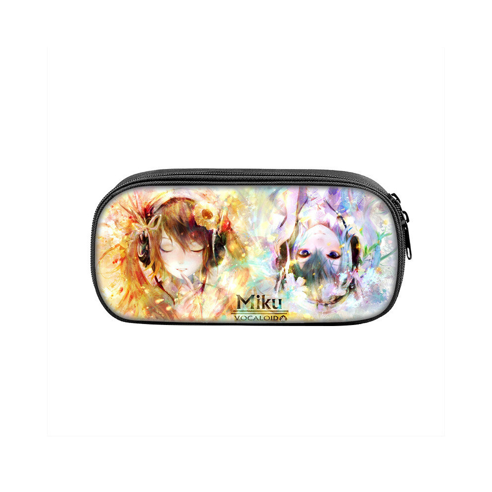 (Style1)Bolsa Para BolíGrafos Con TemáTica De Anime Hatsune Miku Con Alta Capacidad Para Uso Escolar Y De Regalo-image