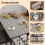Bar Table Set with 3 Storage Shelves and Padded Cushion Stools Brown 3