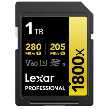 Lexar Professional 1800x 1TB UHS-II V60 C10 U3 4K SDXC SDHC SD Card