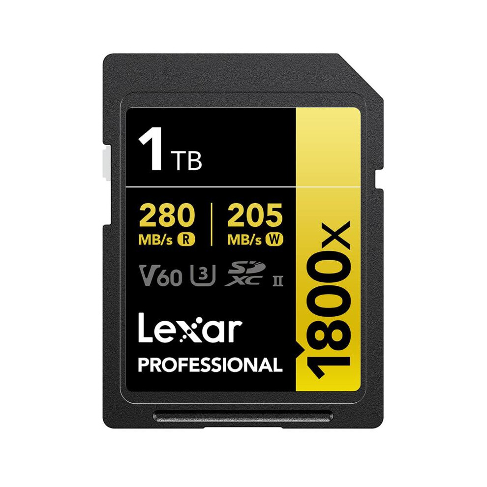 Lexar Professional 1800X 1Tb Uhs-Ii V60 C10 U3 4K Sdxc Sdhc Sd Card