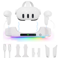 Wall-Mountable Meta Quest 3/3S Compatible Fast Charging Station