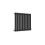AICA (Single 600x590mm, Black) Designer Oval Column Radiator Central Heating 5