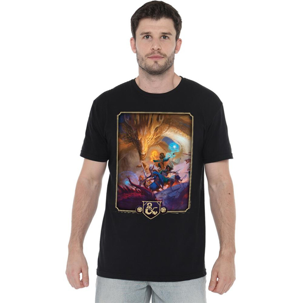 (M, Black) Dungeons & Dragons Unisex Adult 2024 Players Handbook Cover T-Shirt-image-OPC-PJFBSNT-NEW