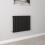 AICA (Single 600x767mm, Black) Designer Oval Column Radiator Central Heating 1