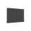 AICA (Double 600x767mm, Anthracite) Designer Oval Column Radiator Central Heating 5