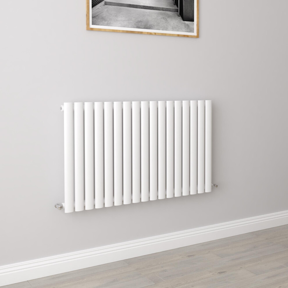 (Single 600X1003mm, White) Designer Oval Column Radiator Central Heating 5031030192026