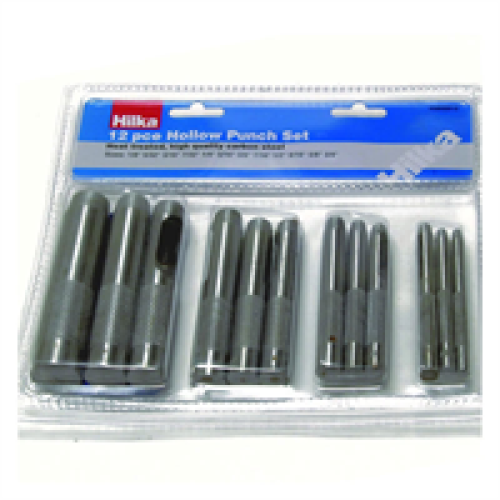 Hilka Hilka Tools Hollow Punch Set 12 Piece - Silver 1