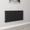 AICA (Single 600x1180mm, Black) Designer Oval Column Radiator Central Heating 1