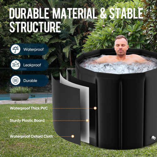 Portable Ice Bath Tub for Athletes, 319L Foldable Ice Bath 2