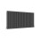 AICA (Double 600x1180mm, Anthracite) Designer Oval Column Radiator Central Heating 5