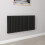 AICA (Double 600x1180mm, Black) Designer Oval Column Radiator Central Heating 1