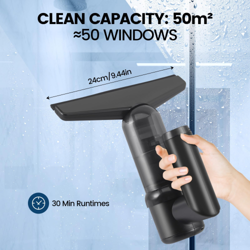 Window Vacuum Cleaner Cordless, Rechargeable Window Cleaner 1