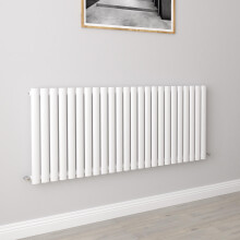 (Single 600x1416mm, White) Designer Oval Column Radiator Central Heating