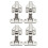 Living And Home 4 Pcs 110 Degree Soft Close Half Overlay Cabinet Door Hinges 1