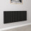 AICA (Double 600x1416mm, Black) Designer Oval Column Radiator Central Heating 1