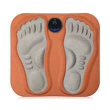 (Without Remote) 3D Foot Massager Pad with 8 Modes, 29 Intensities, RF Remote, Ergonomic Design for Relaxation & Slimming - Orange