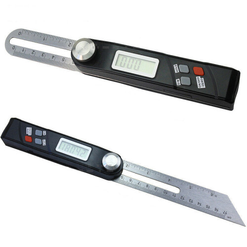 Stainless Steel Digital Protractor 360 Angle Finder with LCD Display, Battery Operated, Durable T Bevel Ruler 1