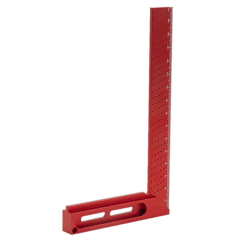 Red T-Shaped Woodworking Ruler - 160Mm Aluminum Alloy Cross Measurement Tool For Accurate Line Drawing 8727971917237