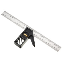 Aluminum Alloy & Stainless Steel Combination Square Locator Ruler, 300mm Measuring Range, Double-Sided Scale, Durable Design