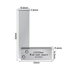 (63×40mm) High-Quality Stainless Steel Angle Gauge for Accurate Measurement in Woodworking & Workshop - 63mm to 125mm Sizes Available