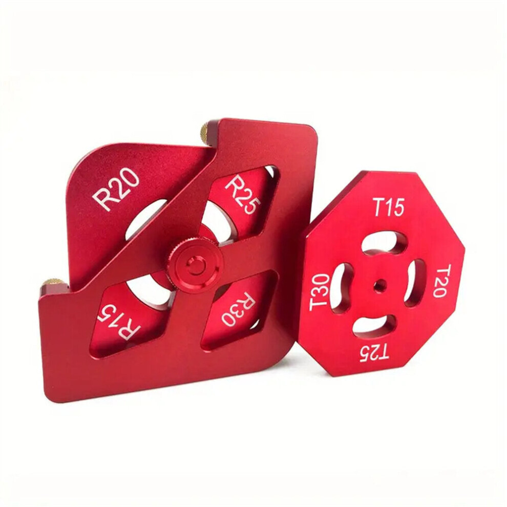 Photos - Other Hand Tools GreenZech  Multifunctional Woodworking Tool - Quick Change Corner Gauge for Precision Chamfering, Rounding & Beveling - Durable A (Red)