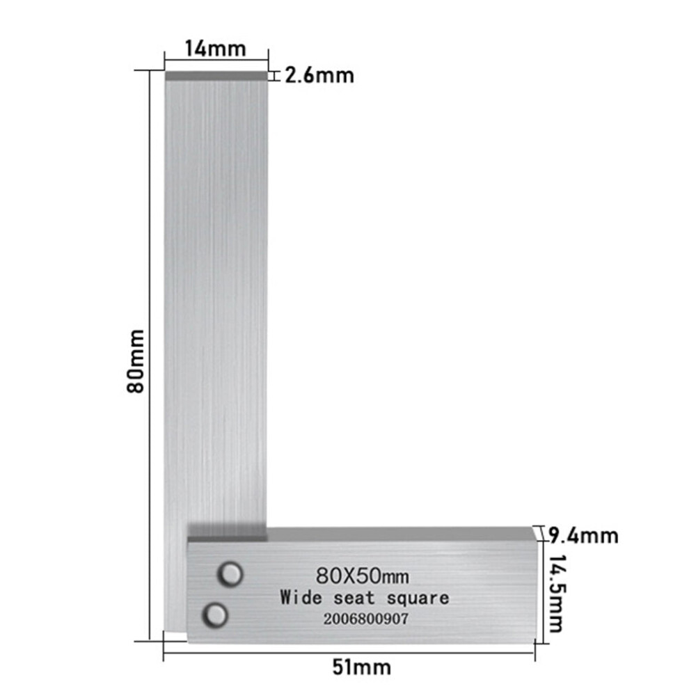Photos - Other Hand Tools GreenZech High-Quality Stainless Steel Angle Gauge for Accurate Measurement in Woodworking & Workshop - 63mm to 125mm Sizes (80Ã50mm)