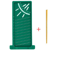 (Green Straightedge) 3D Angle Ruler - Multifunctional Measuring Tool for Woodworking, Durable ABS, Lightweight & Portable, Ideal for Engineers & Craftsmen