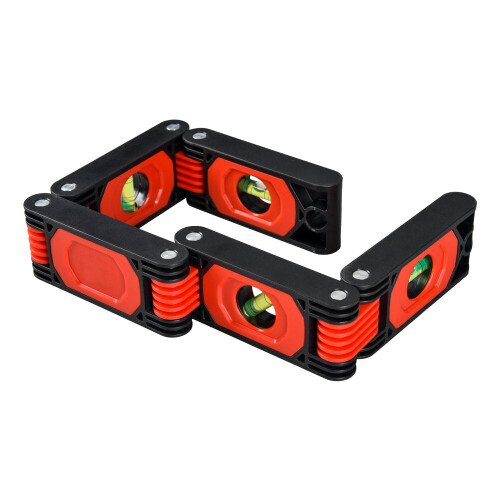 Multi-Function Foldable Ruler with Clear Vials for Accurate Measurements, Space-Saving Design, Ideal for Travel and Versatile Jobs 2