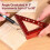 Compact 4" Aluminum Square Tool for Precise Angles, Measurements & Marking - Rust-Proof, Portable, Red 6